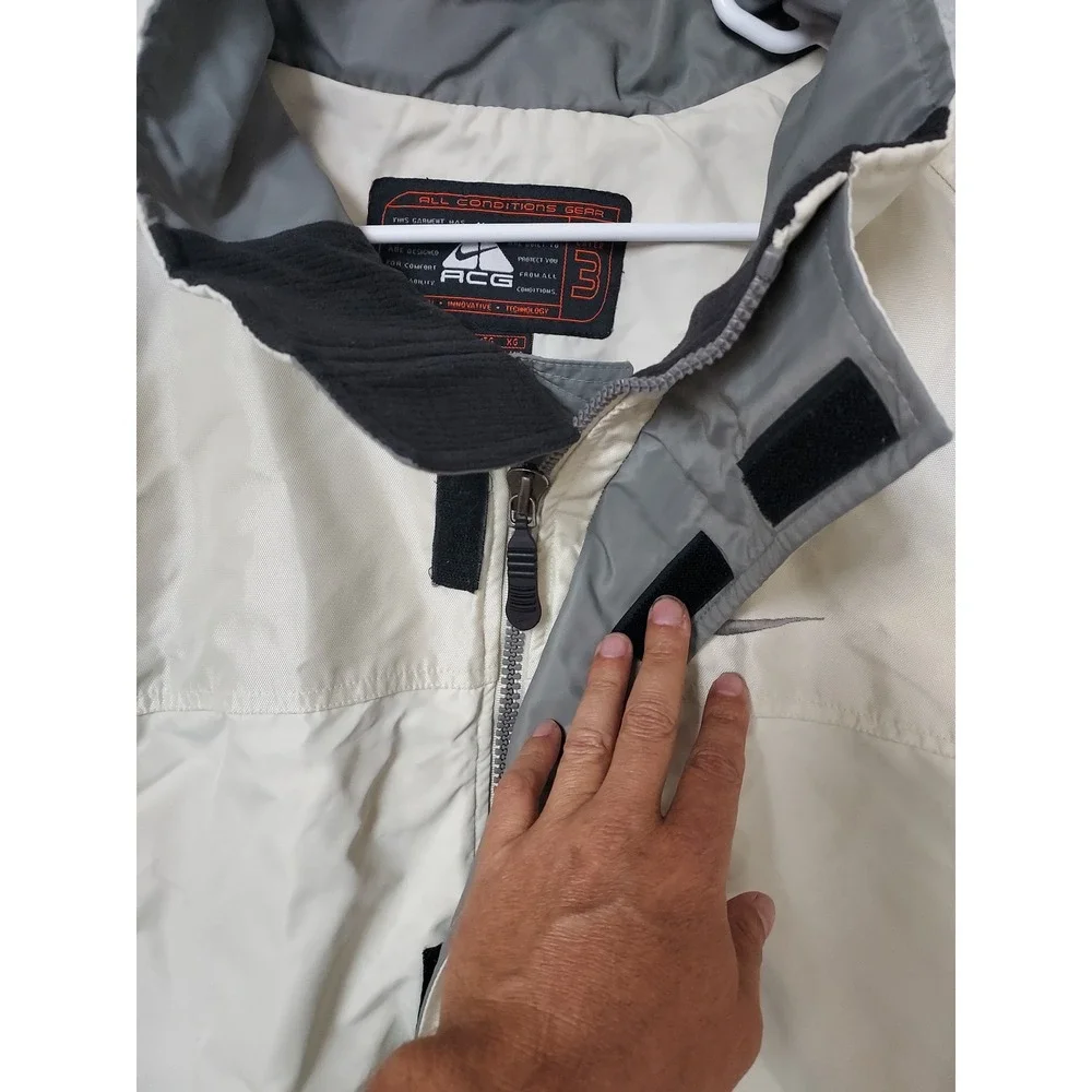 Vintage Nike ACG Jacket Men XL All Conditions Gear Outer Layer 3 Cream Snowboard